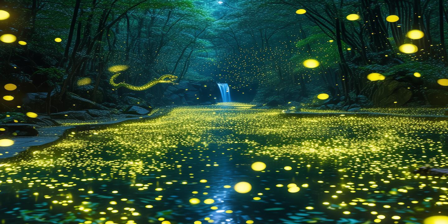 将乐龙栖山萤火虫之夜:夏夜森林的浪漫星河